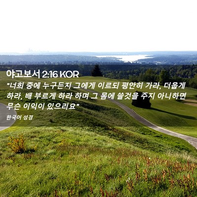 Picture 02 - 야고보서 2:16 KOR - 