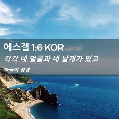 Picture 02 - 에스겔 1:6 KOR - 각각 네 얼굴과 네 날개가 - Bible Verse Picture
