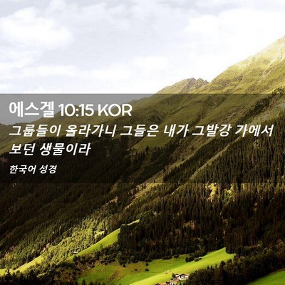 Picture 02 - 에스겔 10:15 KOR - 그룹들이 올라가니 그들은 내가 - Bible Verse Picture