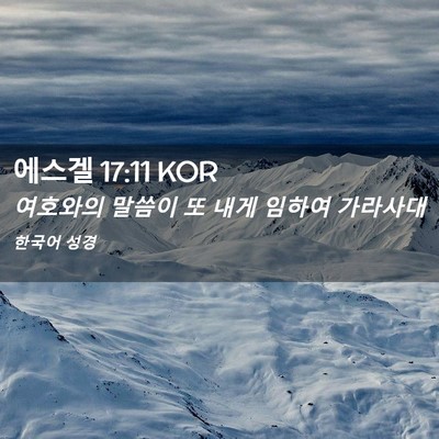 Picture 02 - 에스겔 17:11 KOR - 여호와의 말씀이 또 내게 임하여 - Bible Verse Picture