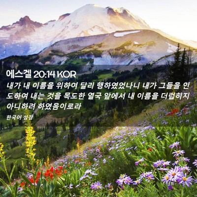 Picture 02 - 에스겔 20:14 KOR - 내가 내 이름을 위하여 달리 - Bible Verse Picture