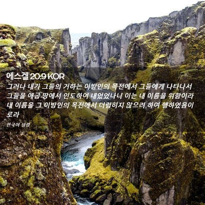 Picture 02 - 에스겔 20:9 KOR - 그러나 내가 그들의 거하는 이방인의 - Bible Verse Picture