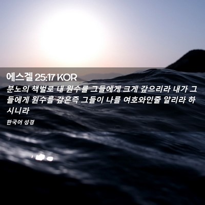 Picture 02 - 에스겔 25:17 KOR - 분노의 책벌로 내 원수를 그들에게 - Bible Verse Picture