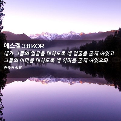 Picture 02 - 에스겔 3:8 KOR - 내가 그들의 얼굴을 대하도록 네 - Bible Verse Picture