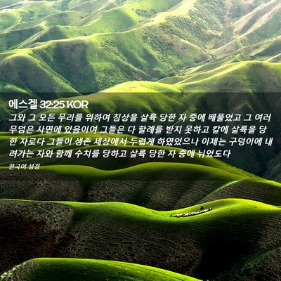 Picture 02 - 에스겔 32:25 KOR - 그와 그 모든 무리를 위하여 침상을 - Bible Verse Picture