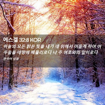 Picture 02 - 에스겔 32:8 KOR - 하늘의 모든 밝은 빛을 내가 네 - Bible Verse Picture