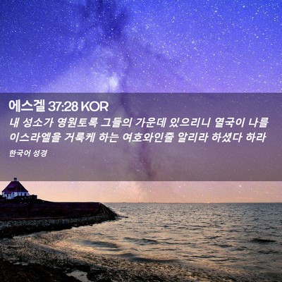 Picture 02 - 에스겔 37:28 KOR - 내 성소가 영원토록 그들의 가운데 - Bible Verse Picture