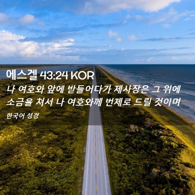 Picture 02 - 에스겔 43:24 KOR - 나 여호와 앞에 받들어다가 제사장은 - Bible Verse Picture
