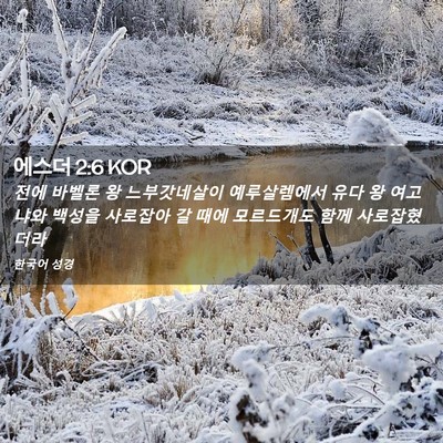Picture 02 - 에스더 2:6 KOR - 전에 바벨론 왕 느부갓네살이 - Bible Verse Picture
