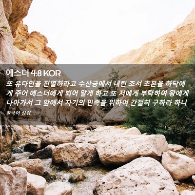 Picture 02 - 에스더 4:8 KOR - 또 유다인을 진멸하라고 수산궁에서 - Bible Verse Picture
