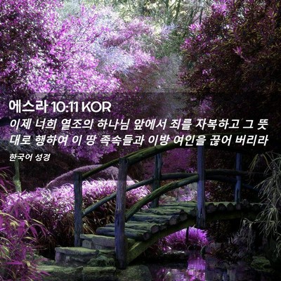 Picture 02 - 에스라 10:11 KOR - 이제 너희 열조의 하나님 앞에서 - Bible Verse Picture