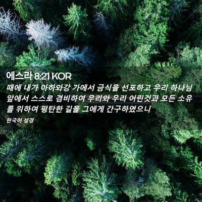 Picture 02 - 에스라 8:21 KOR - 때에 내가 아하와강 가에서 금식을 - Bible Verse Picture