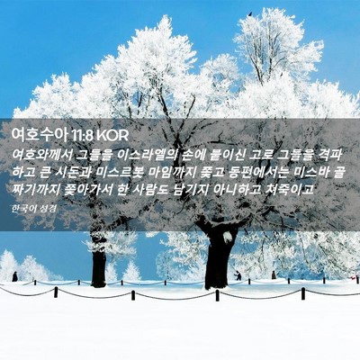 Picture 02 - 여호수아 11:8 KOR - 여호와께서 그들을 이스라엘의 손에 - Bible Verse Picture