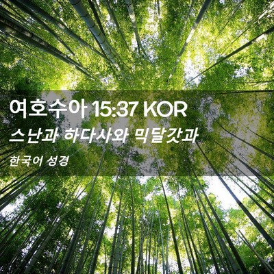 Picture 02 - 여호수아 15:37 KOR - 스난과 하다사와 - Bible Verse Picture