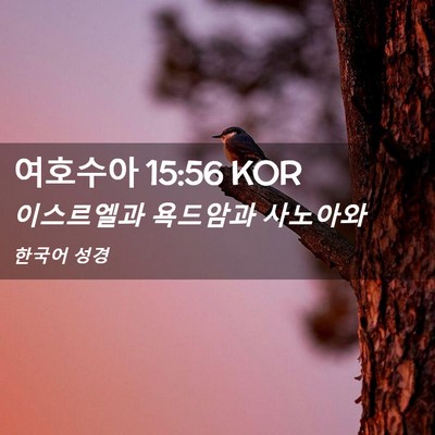 Picture 02 - 여호수아 15:56 KOR - 이스르엘과 욕드암과 - Bible Verse Picture