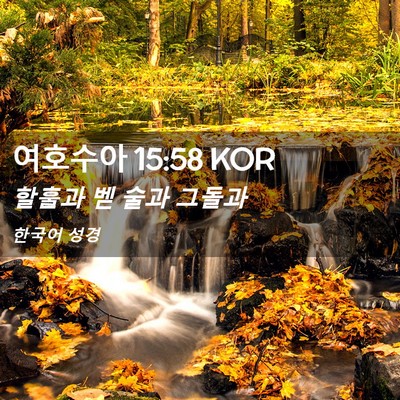 Picture 02 - 여호수아 15:58 KOR - 할훌과 벧 술과 - Bible Verse Picture