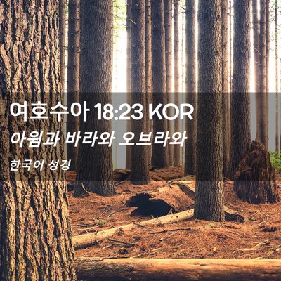 Picture 02 - 여호수아 18:23 KOR - 아윔과 바라와 - Bible Verse Picture