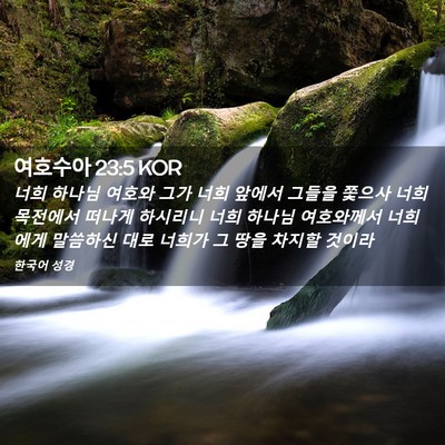 Picture 02 - 여호수아 23:5 KOR - 너희 하나님 여호와 그가 너희 - Bible Verse Picture