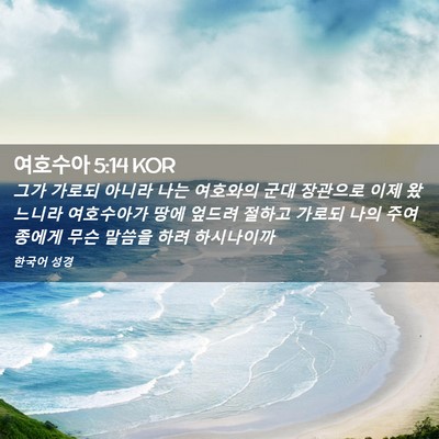 Picture 02 - 여호수아 5:14 KOR - 그가 가로되 아니라 나는 여호와의 - Bible Verse Picture