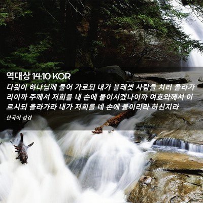 Picture 02 - 역대상 14:10 KOR - 다윗이 하나님께 물어 가로되 내가 - Bible Verse Picture