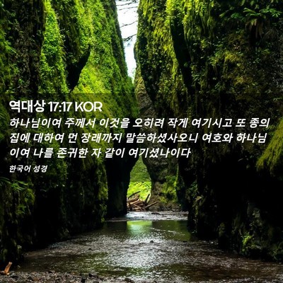 Picture 02 - 역대상 17:17 KOR - 하나님이여 주께서 이것을 오히려 - Bible Verse Picture
