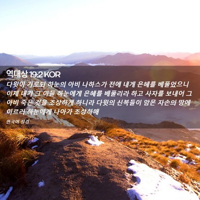 Picture 02 - 역대상 19:2 KOR - 다윗이 가로되 하눈의 아비 나하스가 - Bible Verse Picture