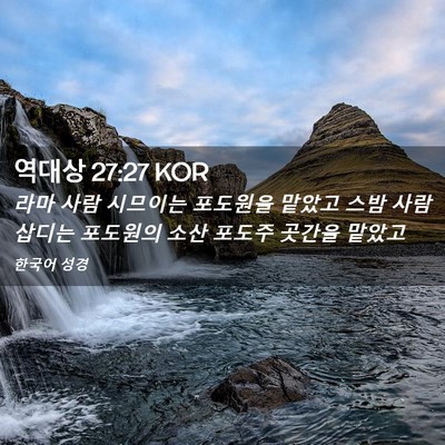 Picture 02 - 역대상 27:27 KOR - 라마 사람 시므이는 포도원을 맡았고 - Bible Verse Picture