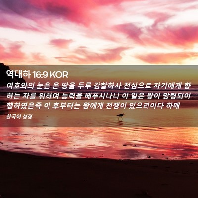 Picture 02 - 역대하 16:9 KOR - 여호와의 눈은 온 땅을 두루 - Bible Verse Picture