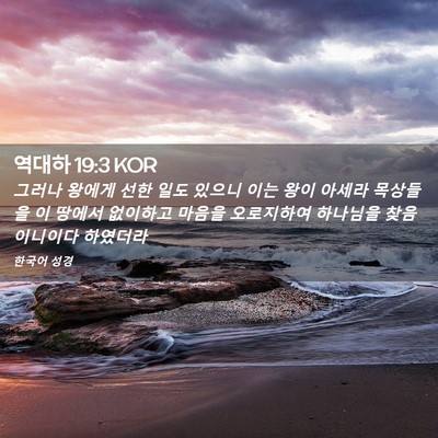Picture 02 - 역대하 19:3 KOR - 그러나 왕에게 선한 일도 있으니 - Bible Verse Picture