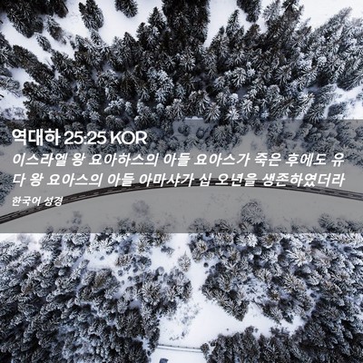 Picture 02 - 역대하 25:25 KOR - 이스라엘 왕 요아하스의 아들 - Bible Verse Picture