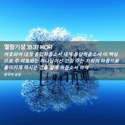 Picture 02 - 열왕기상 18:37 KOR - 여호와여 내게 응답하옵소서 내게 - Bible Verse Picture