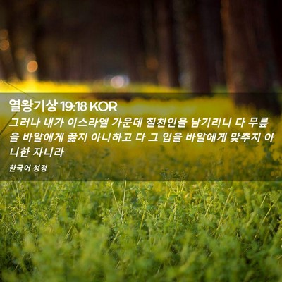 Picture 02 - 열왕기상 19:18 KOR - 그러나 내가 이스라엘 가운데 - Bible Verse Picture