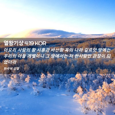Picture 02 - 열왕기상 4:19 KOR - 아모리 사람의 왕 시혼과 바산왕 - Bible Verse Picture