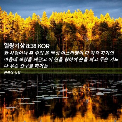 Picture 02 - 열왕기상 8:38 KOR - 한 사람이나 혹 주의 온 백성 - Bible Verse Picture
