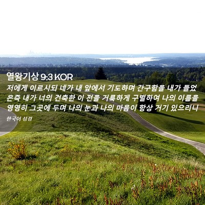 Picture 02 - 열왕기상 9:3 KOR - 저에게 이르시되 네가 내 앞에서 - Bible Verse Picture