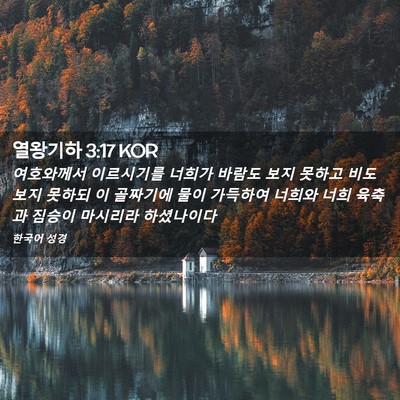 Picture 02 - 열왕기하 3:17 KOR - 여호와께서 이르시기를 너희가 - Bible Verse Picture