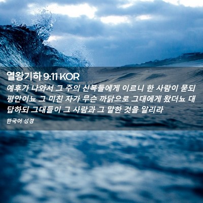 Picture 02 - 열왕기하 9:11 KOR - 예후가 나와서 그 주의 신복들에게 - Bible Verse Picture