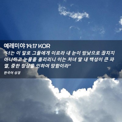 Picture 02 - 예레미야 14:17 KOR - 