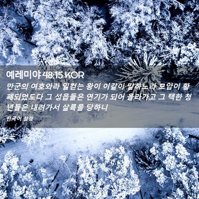 Picture 02 - 예레미야 48:15 KOR - 만군의 여호와라 일컫는 왕이 이같이 - Bible Verse Picture