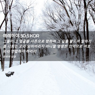 Picture 02 - 예레미야 50:5 KOR - 그들이 그 얼굴을 시온으로 향하여 - Bible Verse Picture