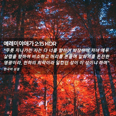 Picture 02 - 예레미야애가 2:15 KOR - 