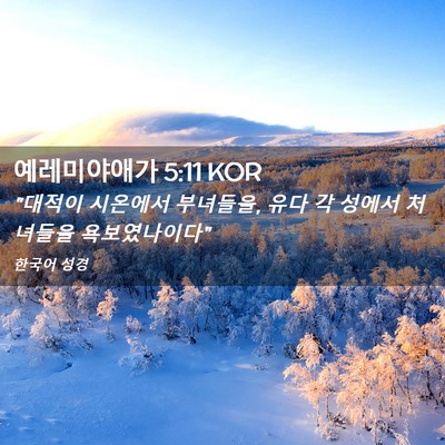Picture 02 - 예레미야애가 5:11 KOR - 
