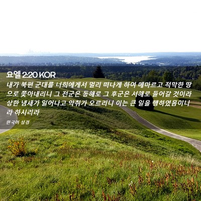 Picture 02 - 요엘 2:20 KOR - 내가 북편 군대를 너희에게서 멀리 - Bible Verse Picture