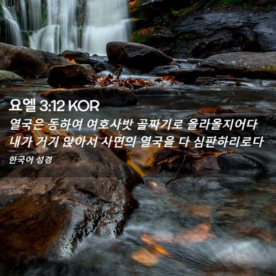 Picture 02 - 요엘 3:12 KOR - 열국은 동하여 여호사밧 골짜기로 - Bible Verse Picture