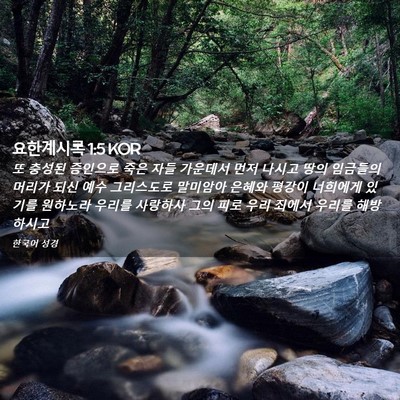 Picture 02 - 요한계시록 1:5 KOR - 또 충성된 증인으로 죽은 자들 - Bible Verse Picture