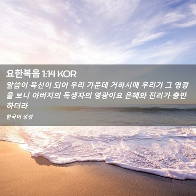 Picture 02 - 요한복음 1:14 KOR - 말씀이 육신이 되어 우리 가운데 - Bible Verse Picture