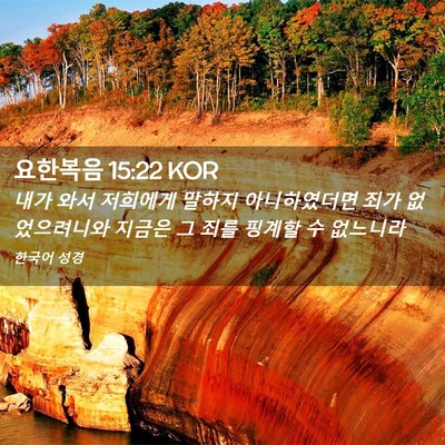 Picture 02 - 요한복음 15:22 KOR - 내가 와서 저희에게 말하지 - Bible Verse Picture