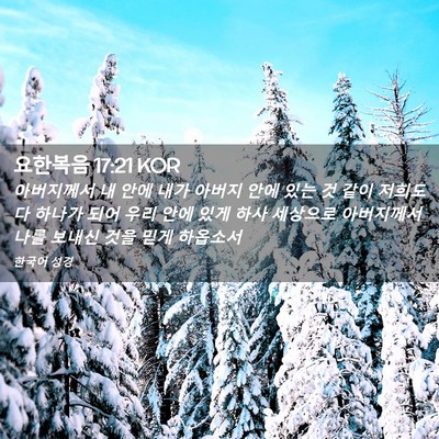 Picture 02 - 요한복음 17:21 KOR - 아버지께서 내 안에 내가 아버지 - Bible Verse Picture