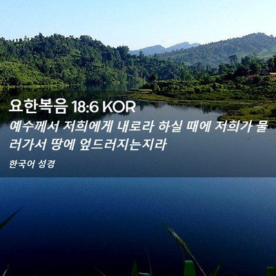 Picture 02 - 요한복음 18:6 KOR - 예수께서 저희에게 내로라 하실 때에 - Bible Verse Picture