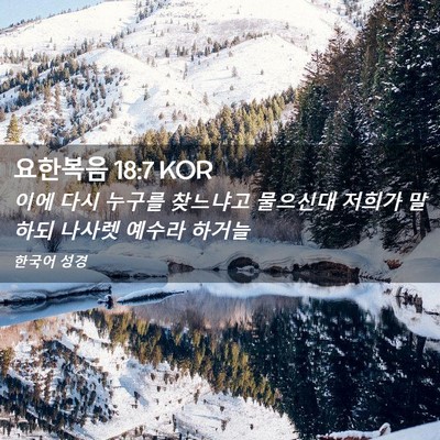 Picture 02 - 요한복음 18:7 KOR - 이에 다시 누구를 찾느냐고 물으신대 - Bible Verse Picture